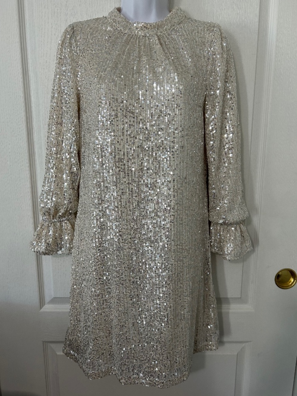 Dress Sequin Shimmer Champagne Glamour Formal